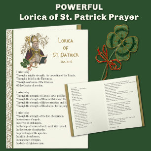 Irish Lorica of St. Patrick Prayer Karte