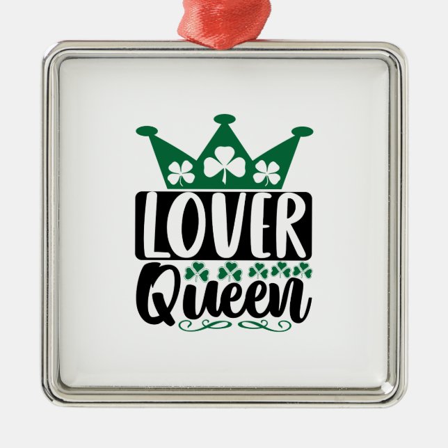 Irish Lover Queen Ornament Aus Metall (Vorne)