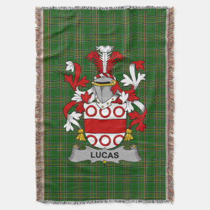 Irish Lucas oder Luke Coat of Arms Familienwappen Decke