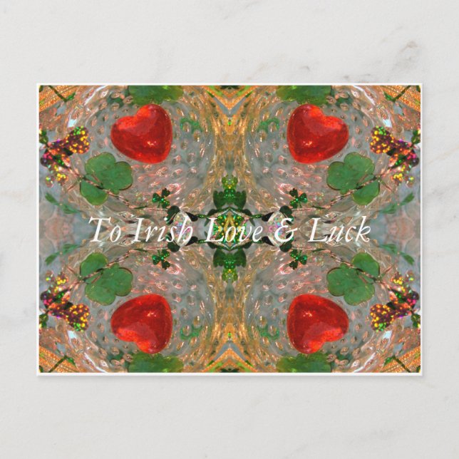 Irish Luck & Liebe Postkarte (Vorderseite)
