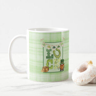 Irish Luck St Patrick's Day Gnome Kleeblatt Green Kaffeetasse