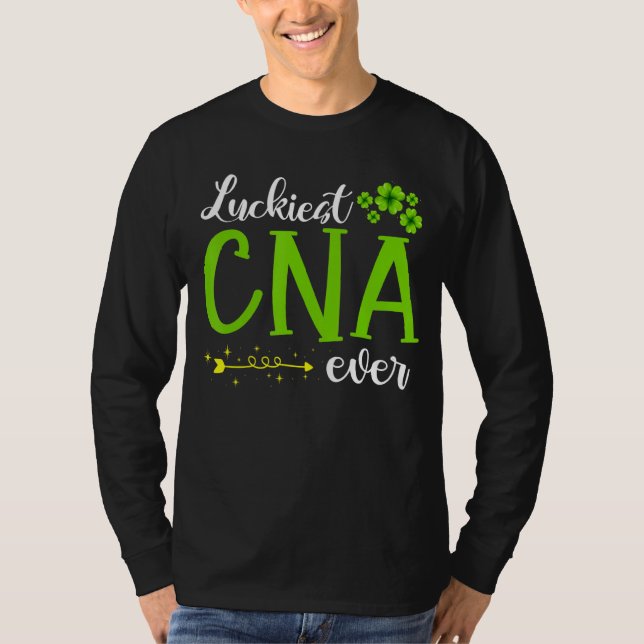 Irish Luckiest Cna Nurse Ever Stethoscope St Patri T-Shirt (Vorderseite)
