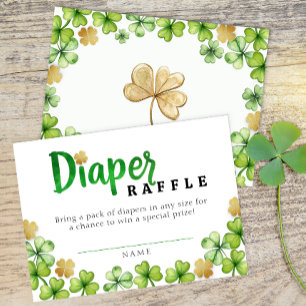Irish Lucky Charm Baby Duschduschmaschine Windeln  Begleitkarte