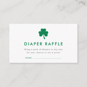 Irish Lucky Charm Diaper Raffle Baby Dusche Begleitkarte