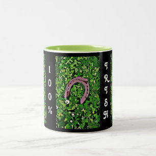 Irish Lucky Horseshoe Zweifarbige Tasse