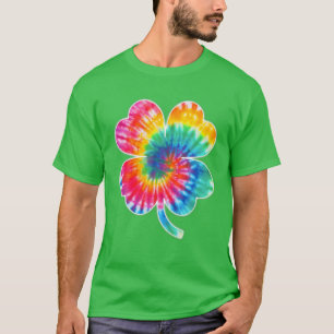 Irish Lucky Kleeblatt Gefärbte Krawatte Clover St  T-Shirt