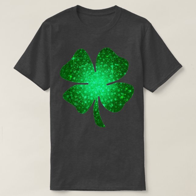 Irish Lucky Kleeblatt Green Vierblättriges Kleebla T-Shirt (Design vorne)