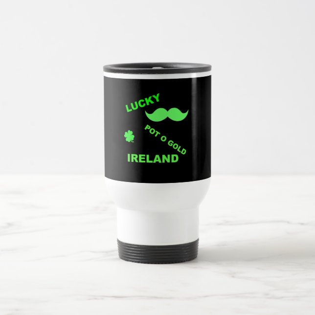 Irish Lucky Pot o Gold Quotes Reisebecher (Mittel)