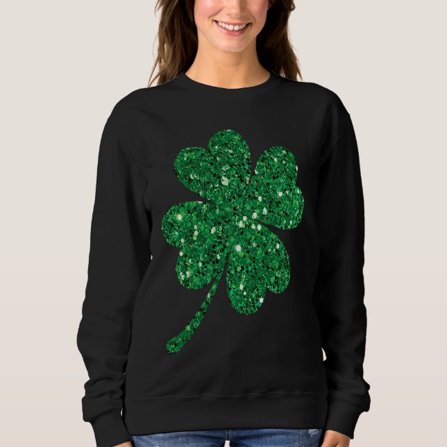 Irish Lucky Shamrock Green Clover St Patrick's Day Sweatshirt (Vorderseite)