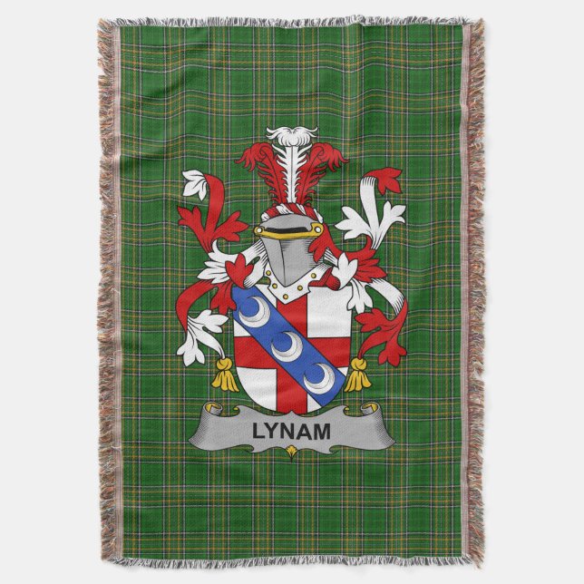 Irish Lynam oder O_Lynam Coat of Arms Familienwapp Decke (Vorderseite Vertikal)