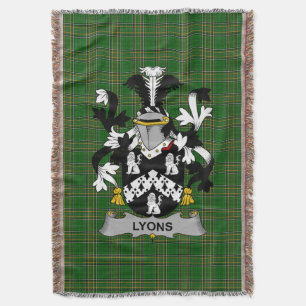 Irish Lyons or Lyne Coat of Arms Familienwappen Ir Decke