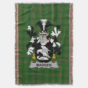 Irish Madden oder O_Madden Coat of Arms Family Cre Decke