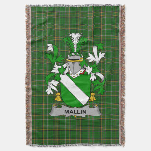 Irish Mallin oder O_Mallan Coat of Arms Family Cre Decke