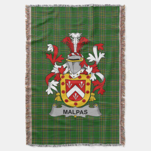 Irish Malpas Coat of Arms Familienwappen Irland Decke