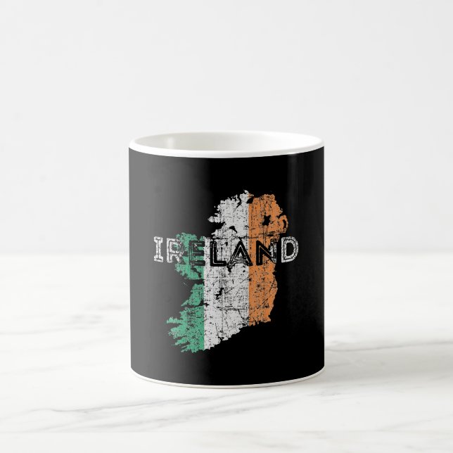 Irish Map and Flag Souvenir entsetzt Irland Kaffeetasse (Mittel)