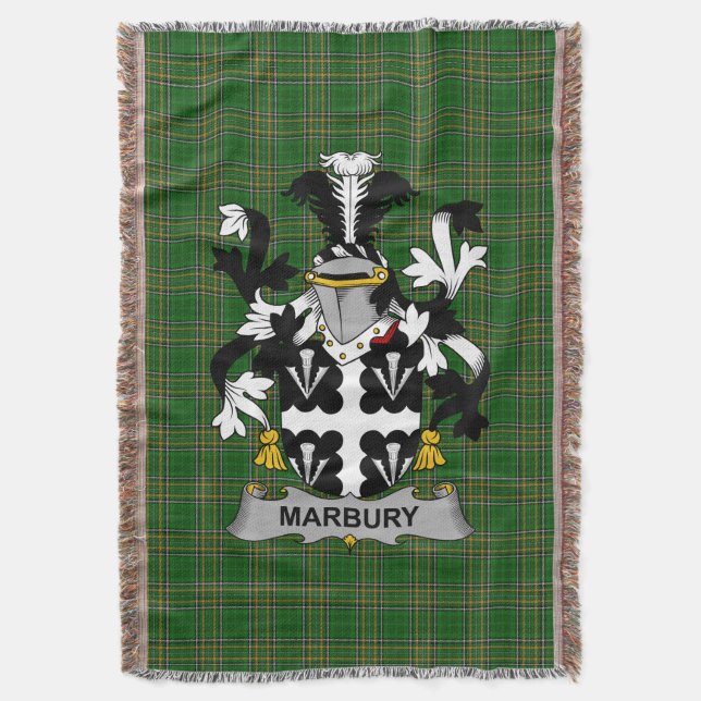 Irish Marbury oder Maybery Coat of Arms Family Cre Decke (Vorderseite Vertikal)