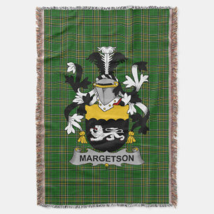 Irish Margetson Coat of Arms Familienwappen Irland Decke
