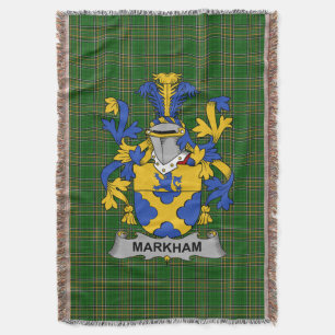 Irish Markham Coat of Arms Familienwappen Irland Decke