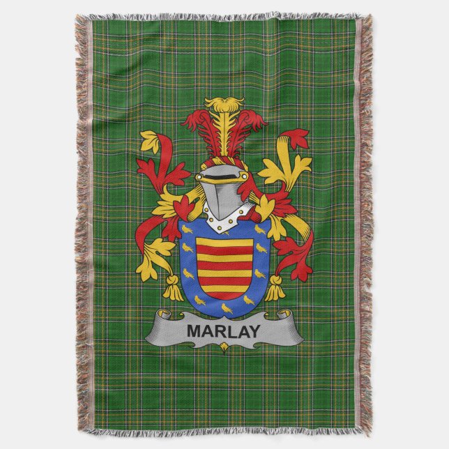 Irish Marlay oder O_Marley Coat of Arms Family Cre Decke (Vorderseite Vertikal)
