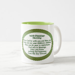 Irish Marriage Sessing, Gold & Green Wedding Zweifarbige Tasse