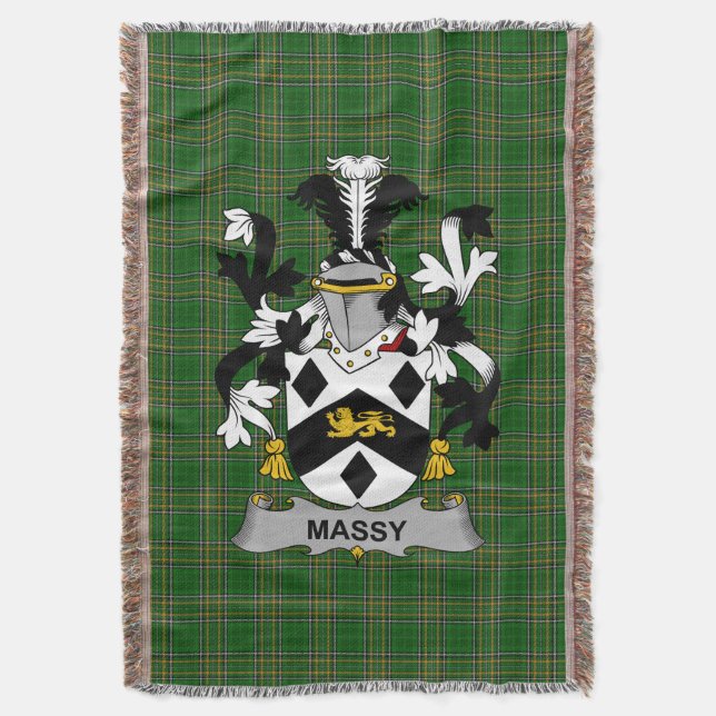 Irish Massy oder Massey Coat of Arms Familienwappe Decke (Vorderseite Vertikal)