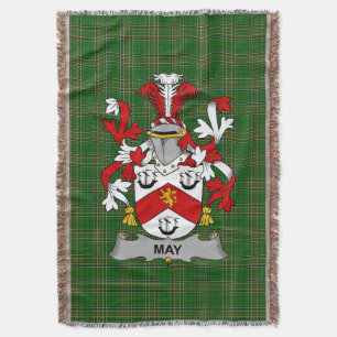Irish May Coat of Arms Familienwappen Irland Decke