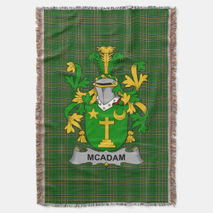 Irish McAdam Coat of Arms Familienwappen Irland Decke