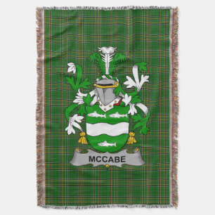Irish McCabe Coat of Arms Familienwappen Irland Decke