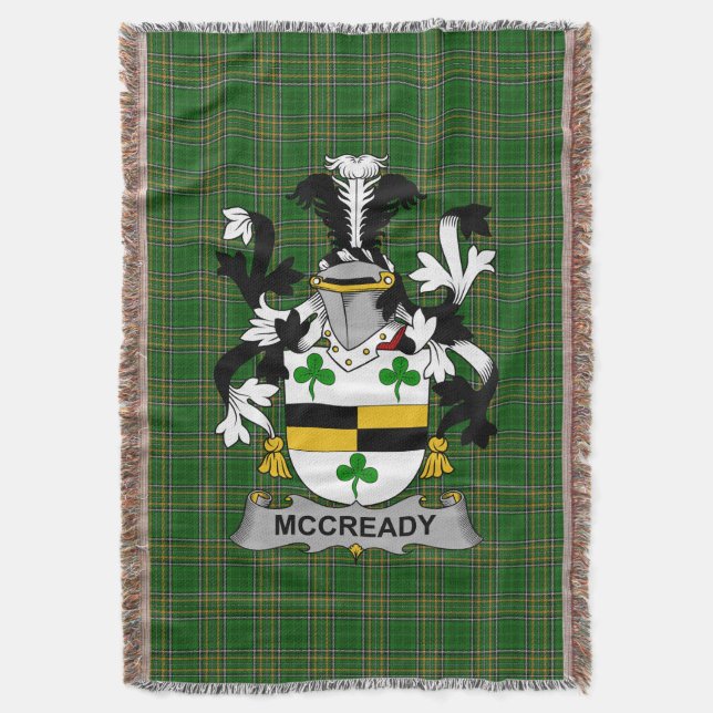Irish McCready oder McCreadie Coat of Arms Family  Decke (Vorderseite Vertikal)