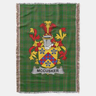 Irish McCusker oder Cosker Coat of Arms Family Cre Decke