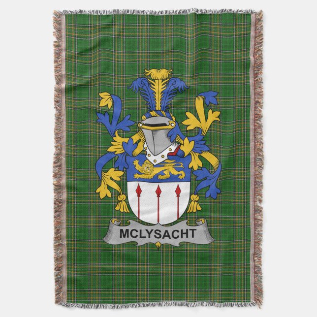 Irish McLysacht oder Lysacht Coat of Arms Family C Decke (Vorderseite Vertikal)