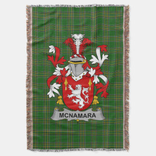 Irish McNamara Coat of Arms Familienwappen Irland Decke