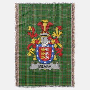 Irish Meara oder O_Mara Coat of Arms Familienwappe Decke