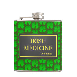 Irish Medicine Vinyl Wrapped Flask Flachmann