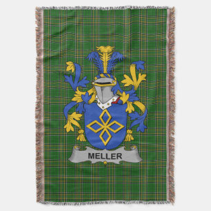 Irish Meller Coat of Arms Familienwappen Irland Decke