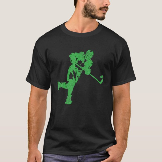 Irish Men Kids Boys , Ice Hockey St Patricks Day T-Shirt (Vorderseite)