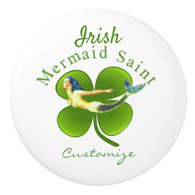 Irish Mermaid Saint Thunder_Cove Keramikknauf (Vorderseite)