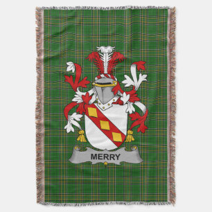 Irish Merry or O_Merry Coat of Arms Familienwappen Decke