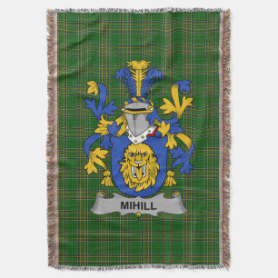 Irish Mihill Coat of Arms Familienwappen Irland Decke