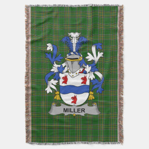 Irish Miller Coat of Arms Familienwappen Irland Decke