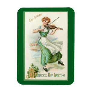 Irish Miss mit Violin Flexible Magnet