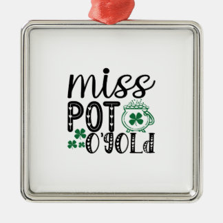 Irish Miss Pot O Gold Ornament Aus Metall