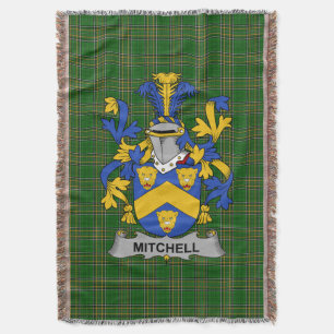 Irish Mitchell Coat of Arms Familienwappen Irland Decke