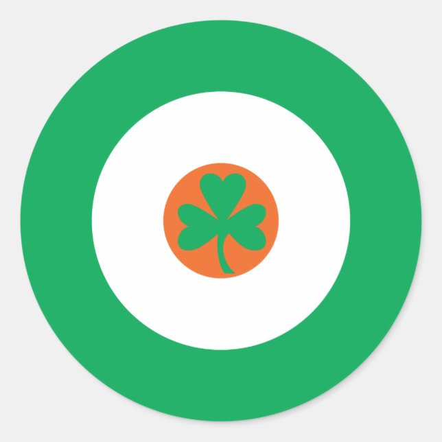 Irish Mod Round Sticker 3 (Vorderseite)