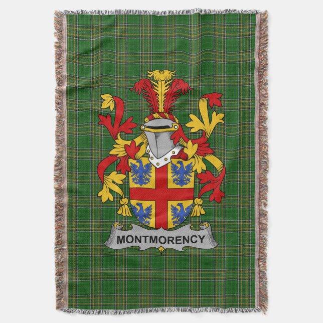 Irish Montmorency Coat of Arms Familienwappen Irla Decke (Vorderseite Vertikal)