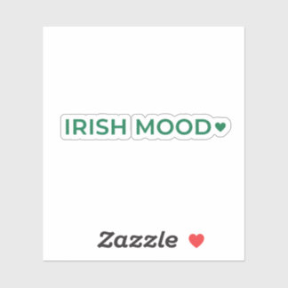 Irish Mood Modern Minimalist Wide Text Sticker