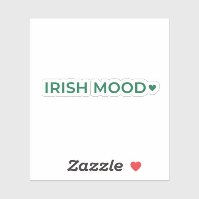 Irish Mood Modern Minimalist Wide Text Sticker (Blatt)