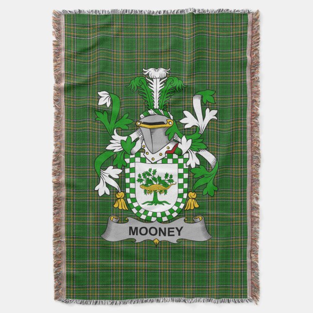 Irish Mooney oder O_Mooney Coat of Arms Family Cre Decke (Vorderseite Vertikal)