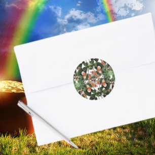 Irish Mouse Kaleidoscope Two St. Patrick's Day Runder Aufkleber