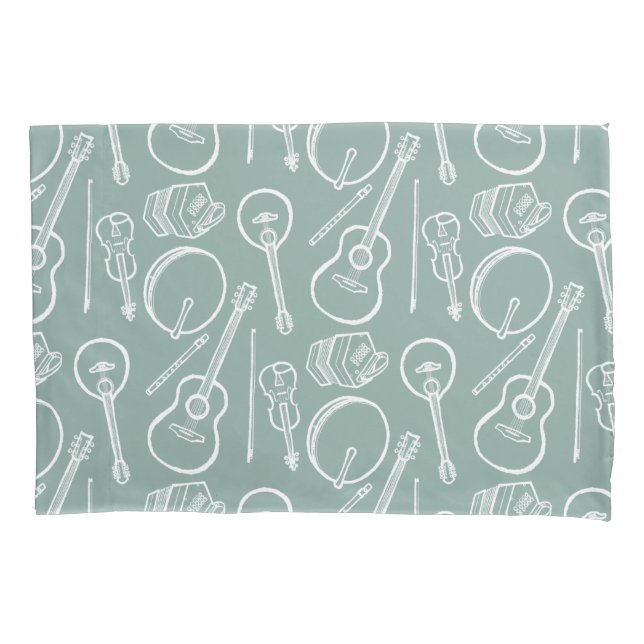 Irish Music Instruments Single Pillowcase Standard Kissenbezug (Vorderseite)